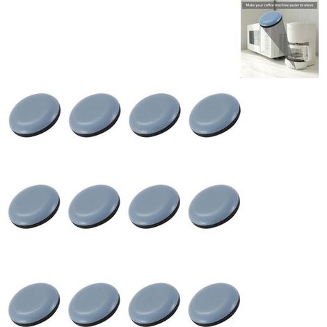 12-teiliges Set Anti-Rutsch-Matten, Eckgleiter für Tisch und Stühle, selbstklebende Bodenschoner, rund (1/4)