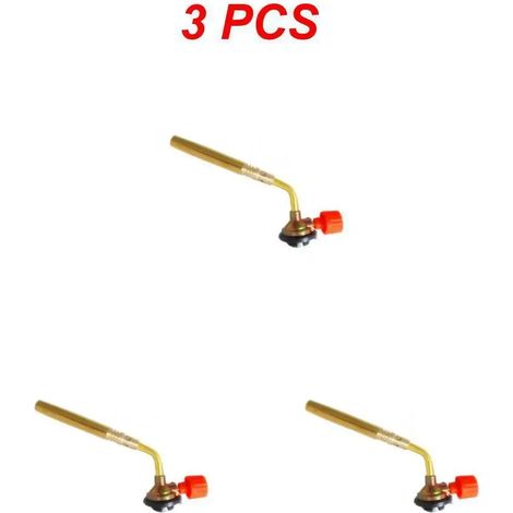 Pistolet à gaz portable avec tête de pulvérisation, brûleur à gaz de soudage haute température, torche à gaz, accessoire pour équipements de chauffage de camping, barbecue et réchauds portables (1/5)