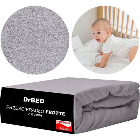 Lenzuolo per culla 60x120 con spugna elastica, morbido, lucido (1/4)