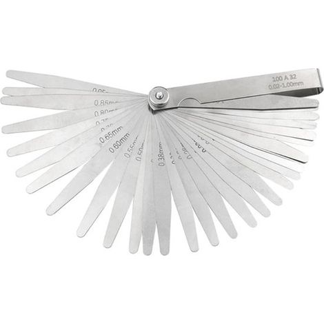 Fühlerlehren-Set aus Edelstahl – Messinstrumenten-Set – Präzisions-Holzbearbeitung – Geätzte Maßmarkierungen – 0,02 bis 1 mm (1/2)