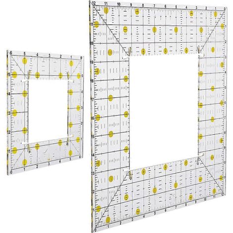 2 règles de patchwork, gabarits de découpe pour patchwork et couture (1/5)