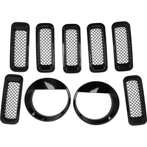 Calandre avant en maille avec bagues de phares Kit de décoration pour Jeep Patriot 2011-2016 (1/5)