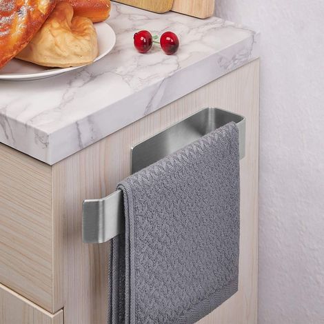 Auto-Adhésif Porte-Serviettes pour Salle Porte Serviette Murale Adhesif Porte Serviette Salle De Bains ou Cuisine Auto-Adhésif Porte-Serviettes sans Perage Serviette Barre 26CM/10,23INCH (1/5)
