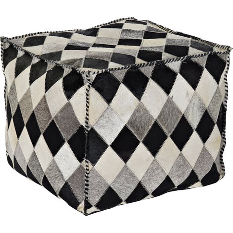Pouf Thyann marron en polyester (45 x 45 x 40 cm) (1/3)