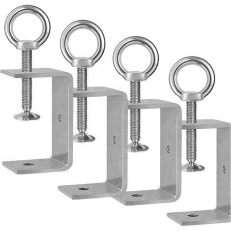 4-Piece 75mm Stainless Steel C-Clamps, Adjustable C-Pliers for Welding, Carpentry, and Home Assembly, Clamping Range 35-68mm (1/4)