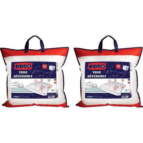 Guanciale DODO ergonomico antiacari memory foam 60 x 60 cm - Lotto di 2 - COEUR ADAPT
