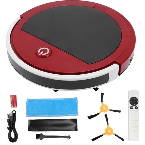 Robot aspirateur et vadrouille Combo 2800pa, nettoyeur intelligent entièrement automatique 3 en 1, chargement USB, pour poils d'animaux, tapis de sol dur