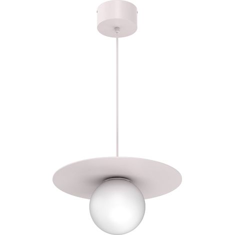 Suspension décorative boule blanche et cachemire E27 15W Flat de Luminex (1/2)