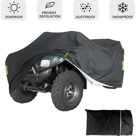 Housse universelle robuste pour ATV ATC 190T, imperméable à la pluie, à la poussière, anti-UV, Ripstop, protection extérieure pour véhicule de plage avec bande réfléchissante de nuit (1/5)