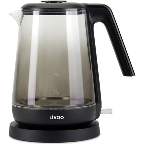 Hervidor inalámbrico de 1,7 L y 2200 W, transparente - DOD216N - Livoo - (1/3)