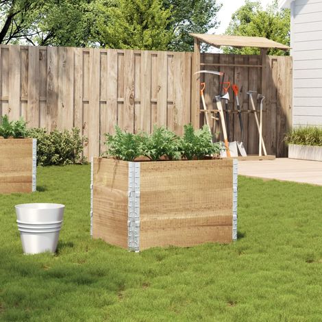Jardinera de madera maciza de pino 80x60 cm (1/5)