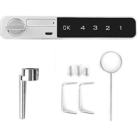 Serrure électronique à code pour meuble Clavier tactile en alliage de zinc Verrou rond sans clé Sécurisée avec mot de passe temporaire (1/5)