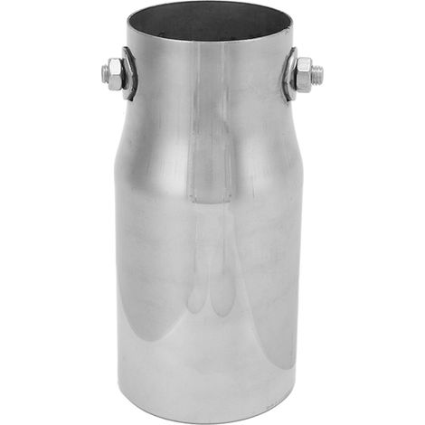 Embout de pot d'échappement Argent Acier Inoxydable 62mm Entrée 76mm Sortie Universel pour Voiture Camion (1/5)