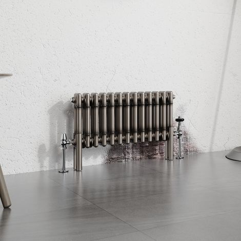 Warmehaus Traditional Radiator Raw Metal 300x605mm Double Column (1/5)