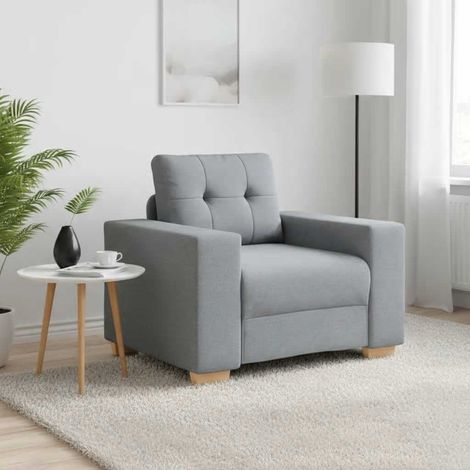 Sillón Sofá Tela Gris Claro 60 cm (1/5)