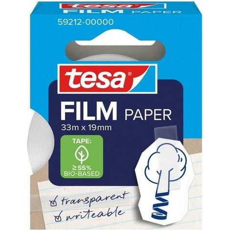 Tesafilm Papierklebeband für Büros, 33 m x 19 mm