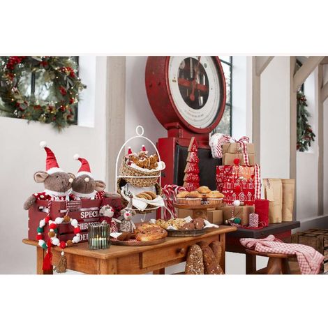 Topolino rosso con grembiule 16x12x45 cm (1/2)