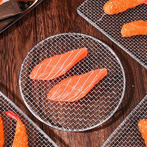 Grille de refroidissement ronde, 16 cm, petite taille, pour aliments grillés, frits, tempura et autres fritures. (1/5)