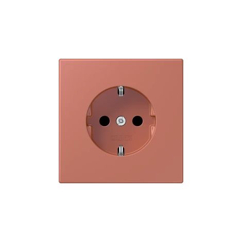 Jung SCHUKO®-Steckdose, 16 A 250 V , SAFETY+, Duroplast lackiert, Serie LS, terre sienne brique (32121) LC 1520 KI 236