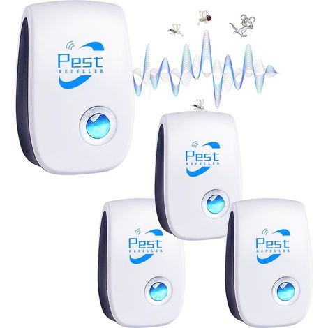 Répulsif Ultrason Anti-Rongeurs Insectes 6 Pack, Ultrason Anti Moustique Ultrason Souris et Rats, Insectes Répulsif Électronique Anti Souris, Rats, Fourmis, Araignées, Moustiques, Cafards (1/5)