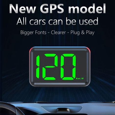 Digital speedometer with head-up display, GPS KM/H, for cars and trucks, Plug and Play, large high-definition screen (1/5)
