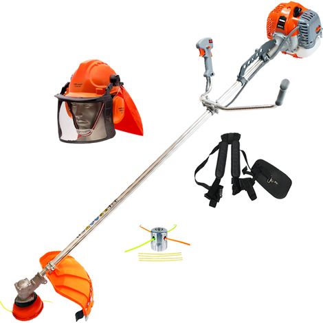 Desbrozadora Barra Fija 32mm 52,7cc + Cabezal + Casco