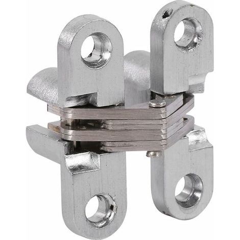 Verdecktes Kreuzscharnier, verdecktes Falttürscharnier aus Edelstahl, unsichtbares Schranktürscharnier (43,7 mm) (1/5)