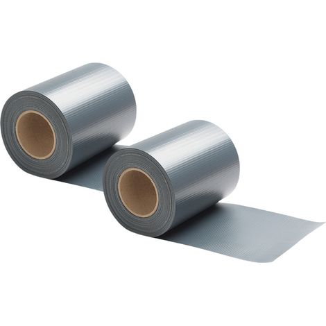 TolleTour 2 rotoli di strisce di protezione in PVC 70 m x 19 cm con 60 clip di fissaggio per recinzioni da giardino, balconi Antracite