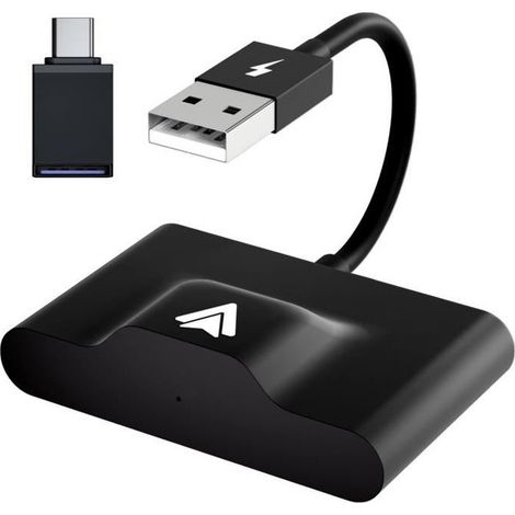 Kabelloser Android Auto Adapter – Kabel auf kabellos – Kompatibel mit CarPlay – WLAN – USB Typ-C (1/4)