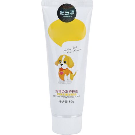 Gel Colorant Semi-Permanent pour Poils d'Animaux - Accessoire de Toilettage pour Chats et Chiens (Noir 80mL)