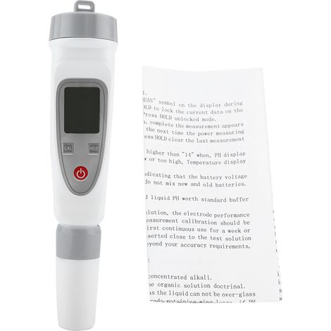 pH-mètre numérique étanche portable testeur qualité eau piscine aquarium boissons mesure précise température électrode métal (1/5)