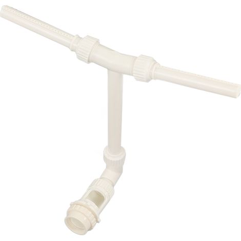 Fontaine de Bassin à Double Tête Réglable en PVC avec Adaptateur Fileté Interne G1 1/2 à G2 pour Jet d'Eau