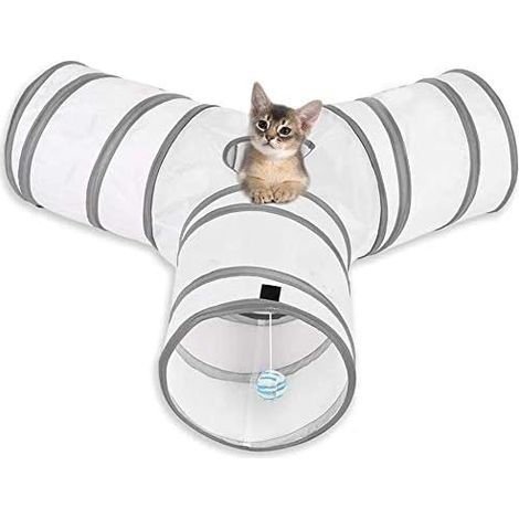 Jeu de chat tunnel pour chat, jeu de tube pliable tunnel à 3 voies, convient aux chats, lapins, chiens, animaux de compagnie