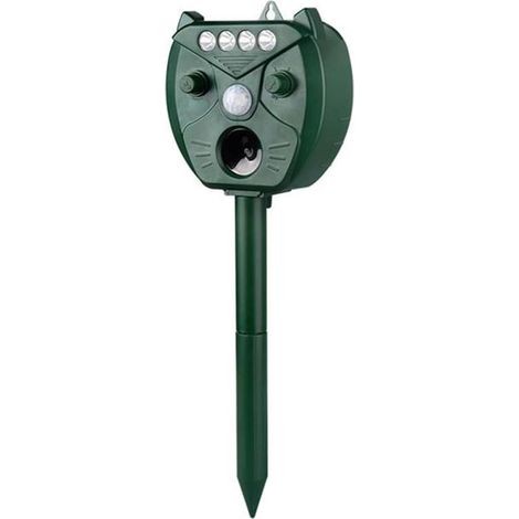 Répulsif solaire à ultrasons pour animaux, répulsif USB pour chat avec capteur de mouvement pour rats, écureuils, cerfs, ratons laveurs, mouffettes, lapins, taupes, chiens, chats, étanche (1/5)