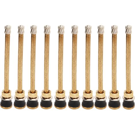 Lot de 20 valves de 5 pouces à collier pour camions TR574, tiges de valve droites en cuivre sans chambre à air pour alésage de valve de 0,625 pouce (1/5)
