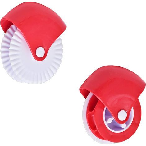 BRAVIX Découpe-bordures à pâtisserie, pâte à découper, rouleau de découpe, pâte à découper, coupe-bordures, coupe-bordures à pizza, grillage de tarte, décoration, rouleau de plastique, soulevage (1/5)