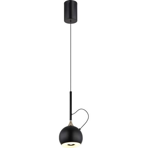 Pendelleuchte Hängeleuchte Deckenlampe LED Metall schwarz beweglich H 150 cm