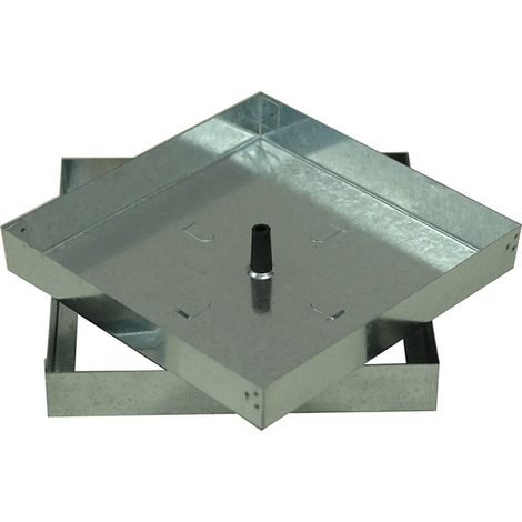 Sigillo chiusino portapavimento zincato completo di telaio -23 x 23 cm - luce 19 x 19 cm