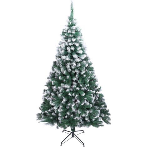 2,13 Meter hoher weißer PVC-Weihnachtsbaum mit 870 Zweigen (1/5)