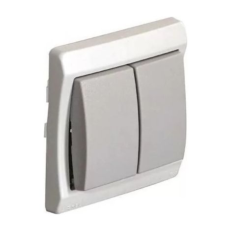 Sarel 34022 Interruttore + Deviatore 10A 250V Completo IP44 IK08 Grigio