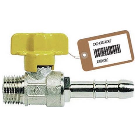 RUBINETTO A SFERA GAS CON PORTAGOMMA M F-BRICO 1/2 x 14 Metano