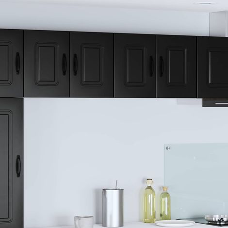 Küchenschrank mit Speicher Kalmar 2 pcs Schwarz 60 x 31 x 40 cm
