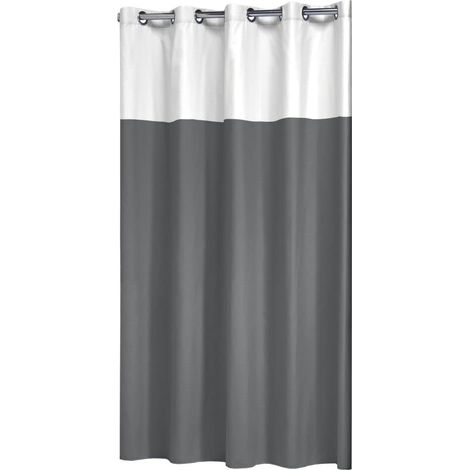 Double, Rideau de douche, Polyester/Coton, 180x200 cm, Gris (1/4)