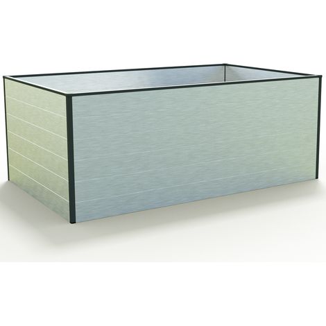 GFP Huerto urbano Jardinera Aluminio Christina - 195 x 119 x 77 cm Estructura estable y resistente a la intemperie con perfiles de cámara hueca de aluminio - aluminio anodizado - Hecho en Austria