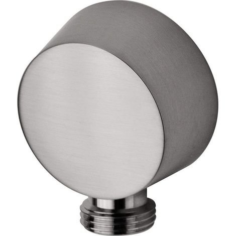 Raccord d'eau en laiton couleur acier brossé 1/2"G Paffoni Light ZACC130ST Steel Looking