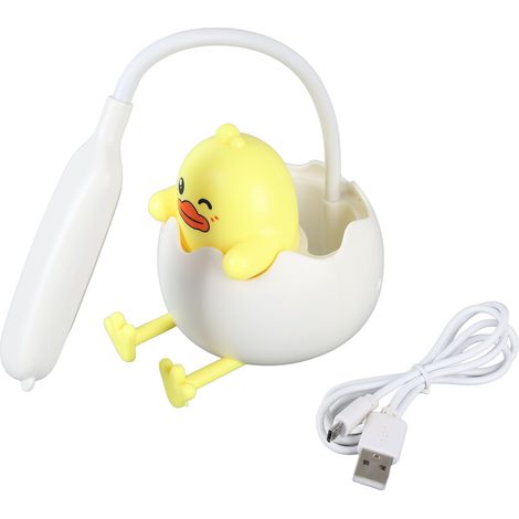 Lampe de chevet LED avec porte-stylo, protection des yeux, chargement USB, lampe de lecture flexible pour la chambre (1/5)