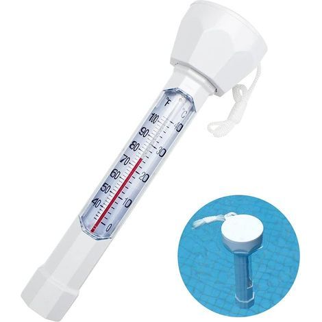 Schwimmendes Poolthermometer, leicht ablesbar, Thermograph, Wassertemperaturmessgerät mit Kette für Spa, Pool und Whirlpool (1/5)