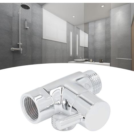 Inverseur de bras de douche solide pour pommes de douche à main et pommes de douche fixes, pièce de rechange universelle pour système de douche en T G1/2. (1/5)