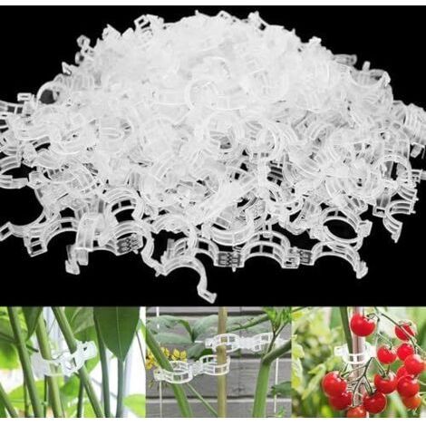 500 Pieces Clips de Support Plantes, Tomate pour Clip en Plastique Sécurisé Grimpantes, légumes, tomates, et Plants vignes - (1/5)
