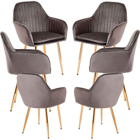 Packs Sillas Comedor - Pack 6 Sillas Chic Golden - Gris oscuro (1/5)